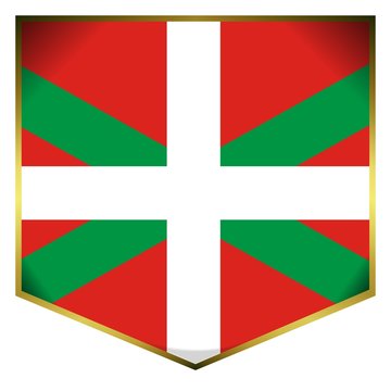 drapeau ecusson pays basque flag
