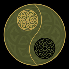 Yin-yang in green