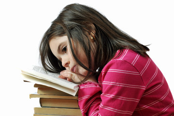 LITTLE GIRL READING A BOOK