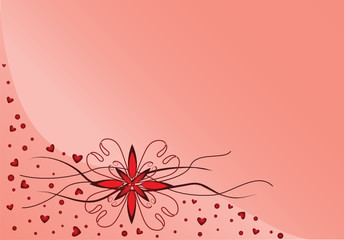 A valentines background with hearts with room for text