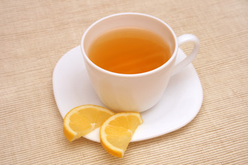 Tea with lemon.
