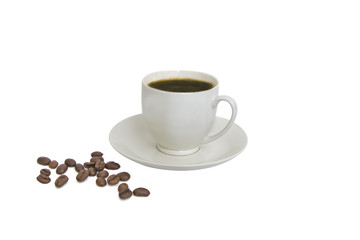 studio shot of a white coffee cup