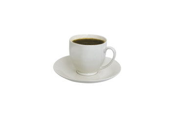 studio shot of a white coffee cup