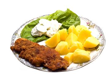 potatoes, chop, lettuce