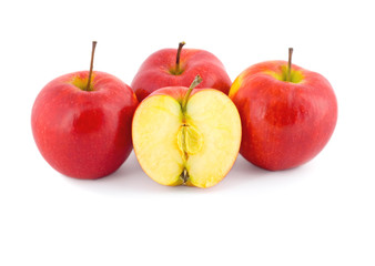 Red apple slice