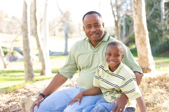 Man And Child In The Park