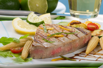 Grilled tuna steak