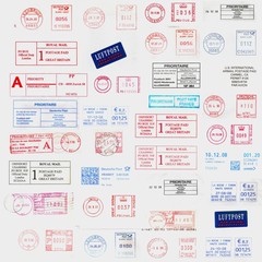 Americans and Europeans Postage stamps