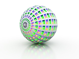 Globe with colorful inner shine