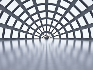 View from inside of dome with multiples windows