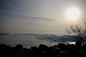 Ice berg sunset