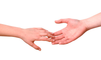 Boy's ang girl's hands