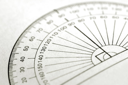 printed protractor for geometry measurement