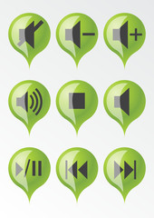 Glossy media buttons