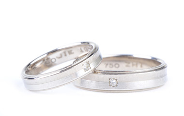 a pair of wedding bands