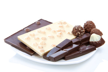 Chocolate on plate