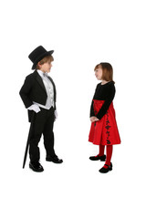 cute children in formal clothing