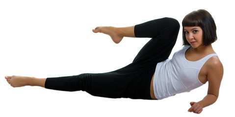 girl is engaged in fitness