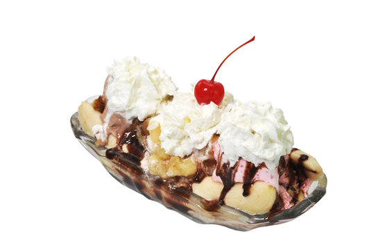 Banana Split with Clipping Path