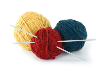 yarn and knitting needle