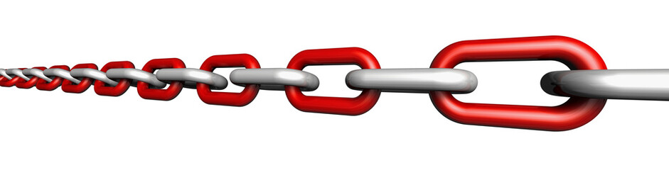 red and white plastik chain