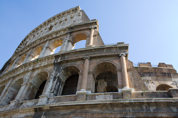 Roman Coliseum Ruins Exterior Landscape