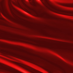 Flowing red satin background