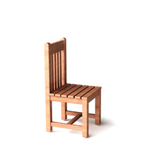 isolated wood chair