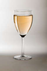 Glass with sparkling wine