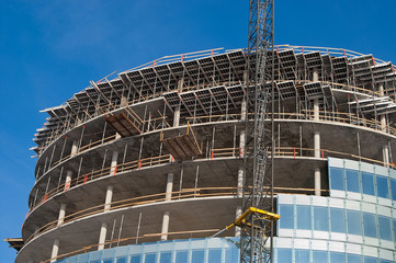 Construction of modern office buildings