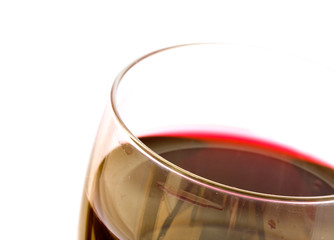 Glass red wine