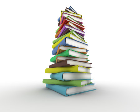 Stack of books. Digitally generated image.