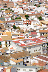 Fototapeta na wymiar toitures ville de Almodovar
