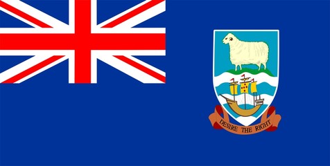 Fototapeta premium Flag Of Falkland Islands