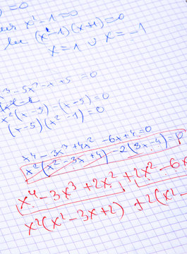 hand written maths calculations