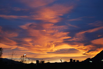 Sonnenuntergang über Tirol