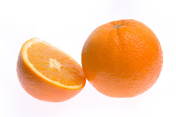 Oranges isolated on the white
