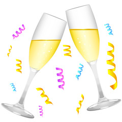 champagne glass vector