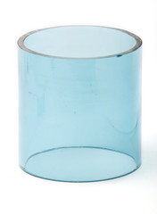 Glass blue cylinder