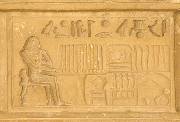 egyptian hieroglyphics from saqqarah, cairo