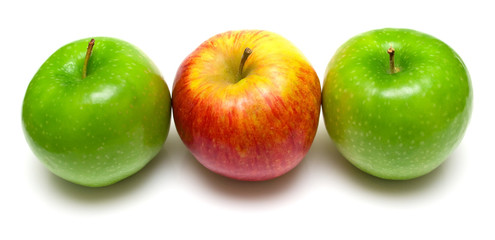 Red and green apples