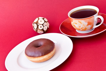 Donuts mit Kaffee