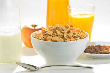 bowl of cereal with raisins