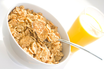bowl of cereal with raisins