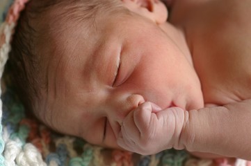 newborn baby girl, ten minutes old