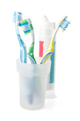 Tooth-brush and tooth-paste