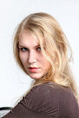 Fototapeta premium The girl with long hair