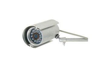 Security camera isolated on white.