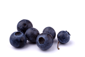 Blueberries isolated on a white