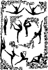dancing women silhouettes